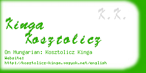 kinga kosztolicz business card